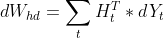 dW_{hd}=\sum_{t}H_{t}^{T}*dY_{t}
