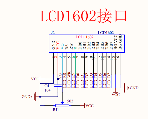 LCD1602接口