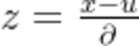 z= \frac{x-u}{\partial }