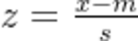 z=\frac{x-m}{s}