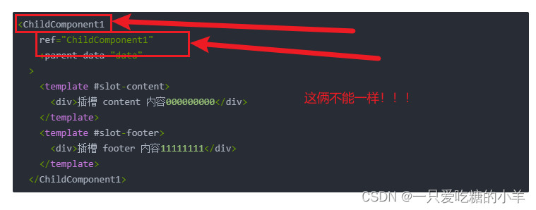 vue3传属性时报错 [Vue warn]: Component is missing template or render function.