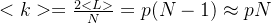 <k>=\frac{2<L>}{N}=p(N-1)\approx pN