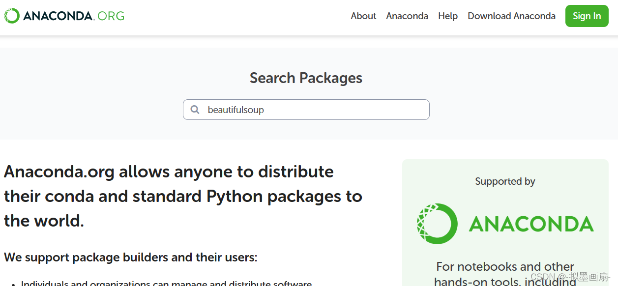 Python | Conda安装包报错：PackagesNotFoundError