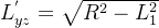 L_{yz}^{'}=\sqrt{R^{2}-L_{1}^{2}}