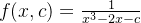 f(x,c) = \frac{1}{x^3 - 2x - c}