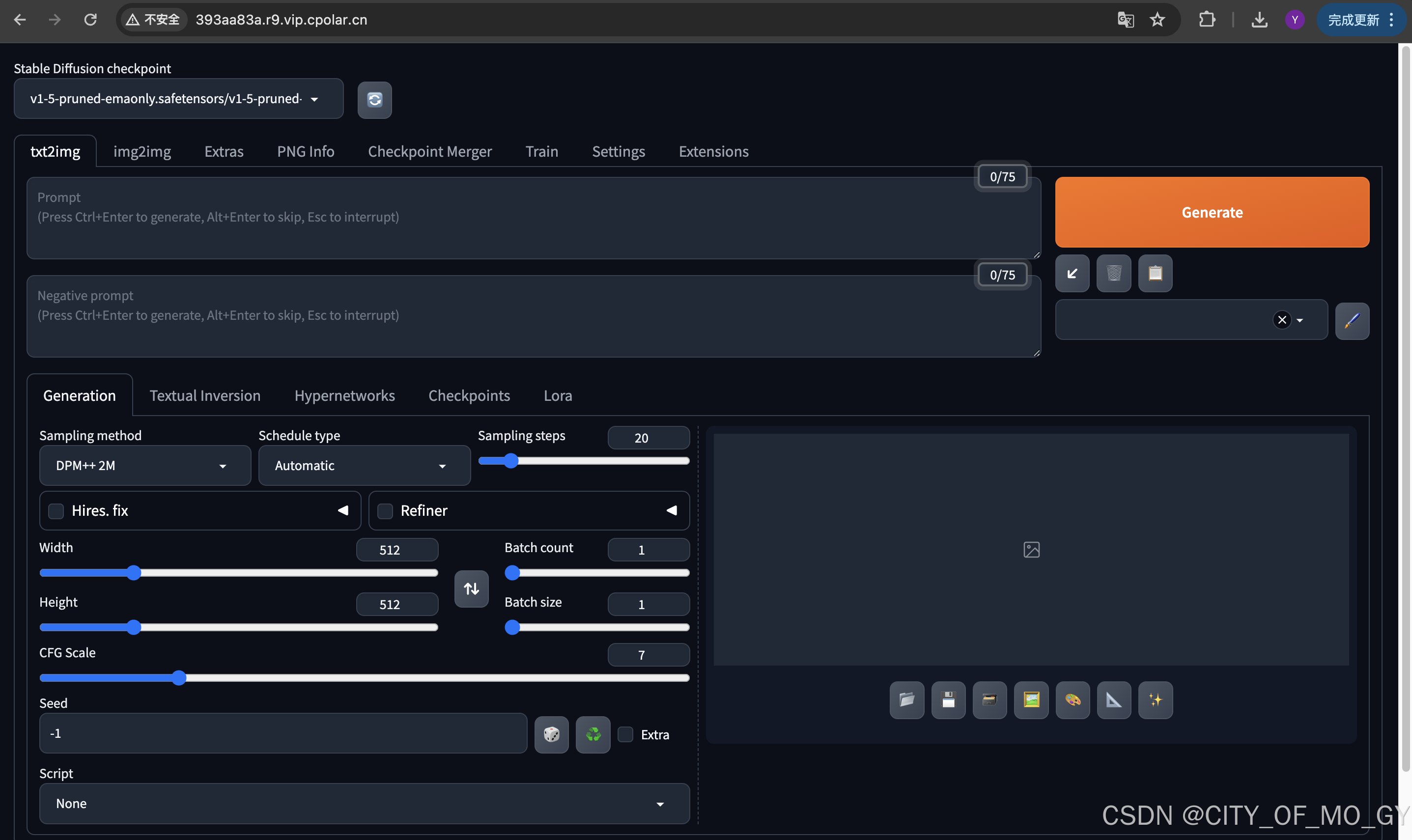 在modelscope（魔塔）部署自己的Stable-Diffusion-WebUI并实现网络穿透，可外部调用